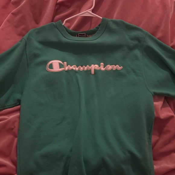 Champion Sweater Green Sz M - Picture 1 of 4